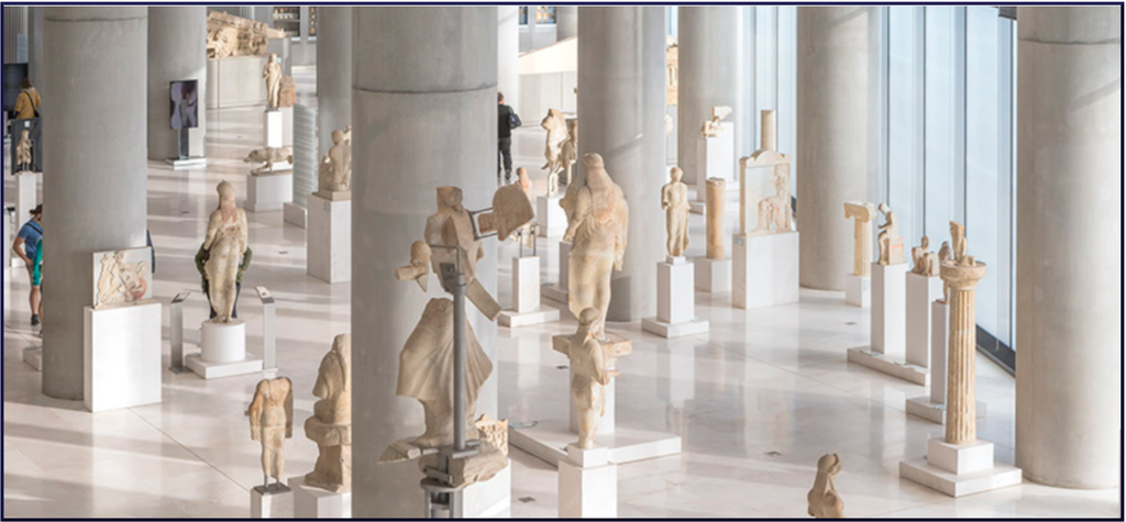 Fig. 1: Marble statues from Persian destruction 480 BCE, Acropolis museum